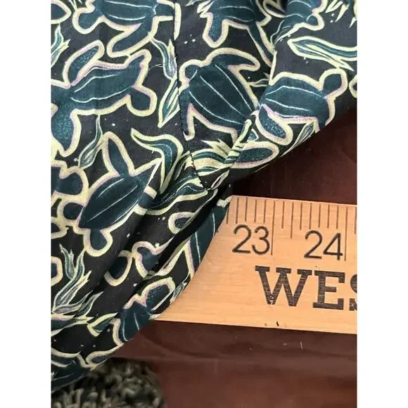 NEW LHD Blouson Shirt Dress •6• Black Sea Turtle Long Sleeve Rio Tie Waist $575 - Picture 12 of 12